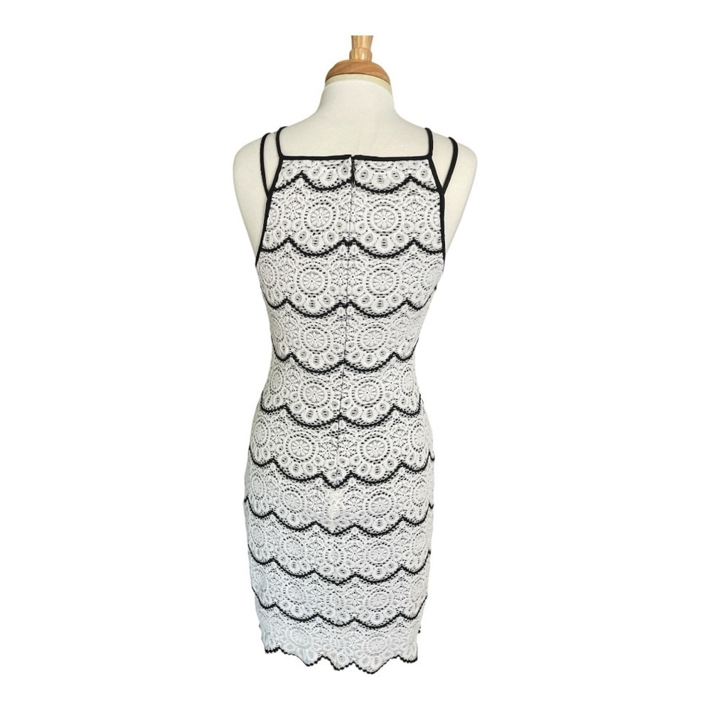 Guess Black and White Lace Mini Dress - Picture 4 of 6